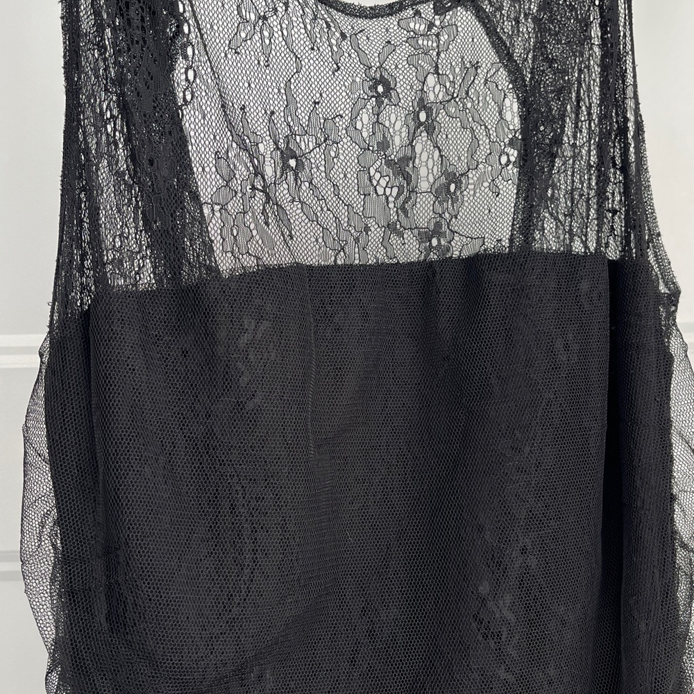 LBD lace little black dress.